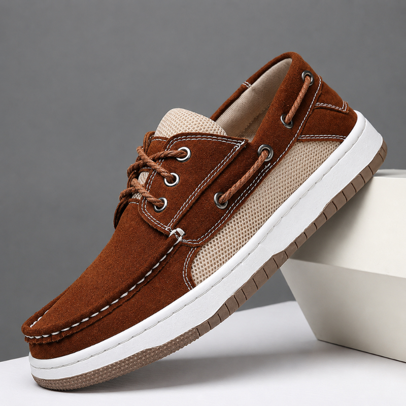 Fazil | Casual Lace-Up Mesh Panel Shoes