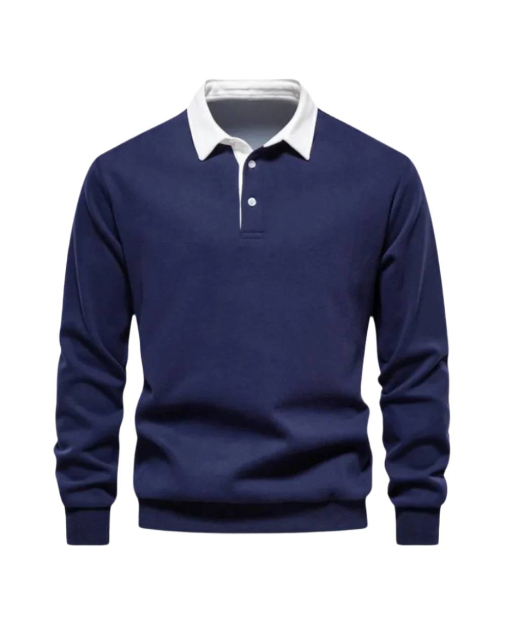 Farouk | Long Sleeve Contrast Collar Polo Shirt