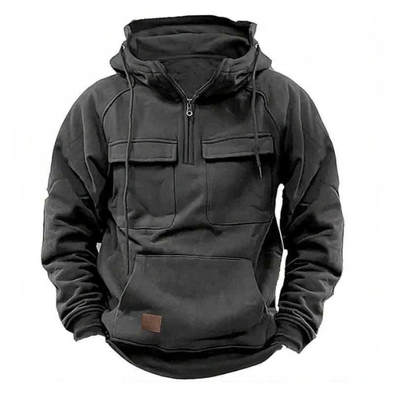 Seligmann | Quarter Zip Hooded Pocket Hoodie