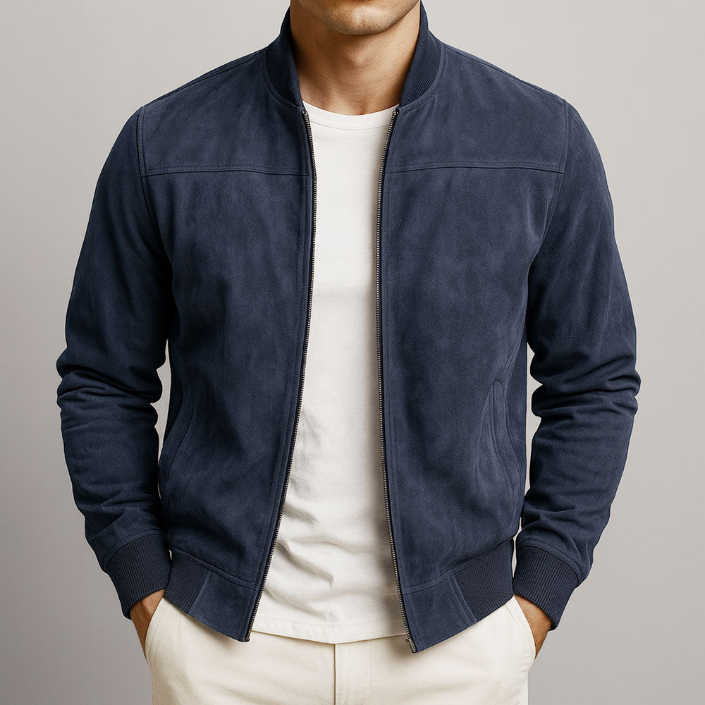 Laamin | Long Sleeve Zip Front Bomber Jacket