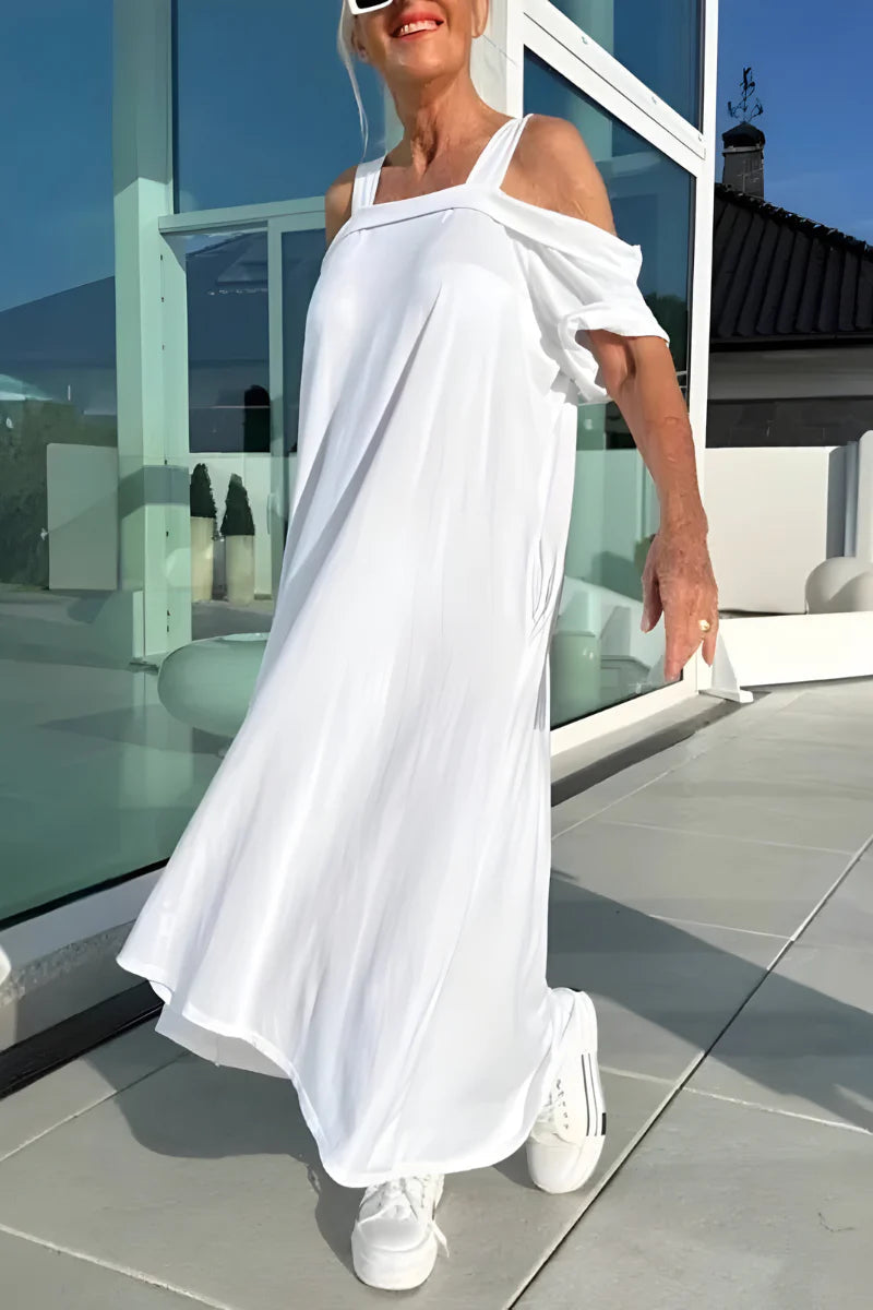 Vathsala | Cold Shoulder Loose Maxi Dress