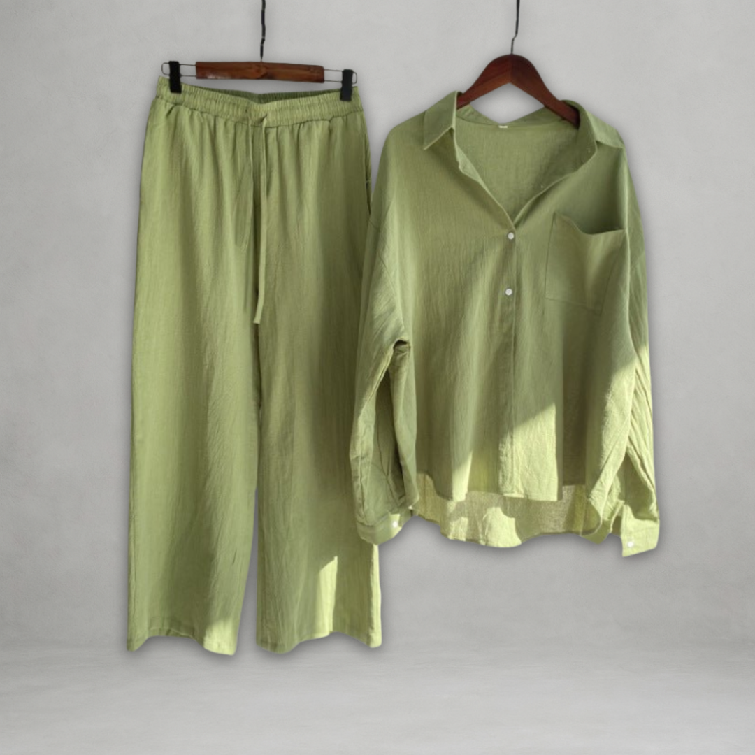 Ottavia | Two Piece Long Sleeve Shirt Set