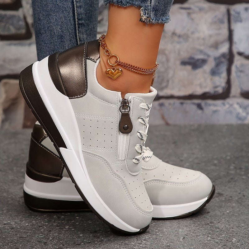 Rejean - Lace Up Wedge Sole Trainers
