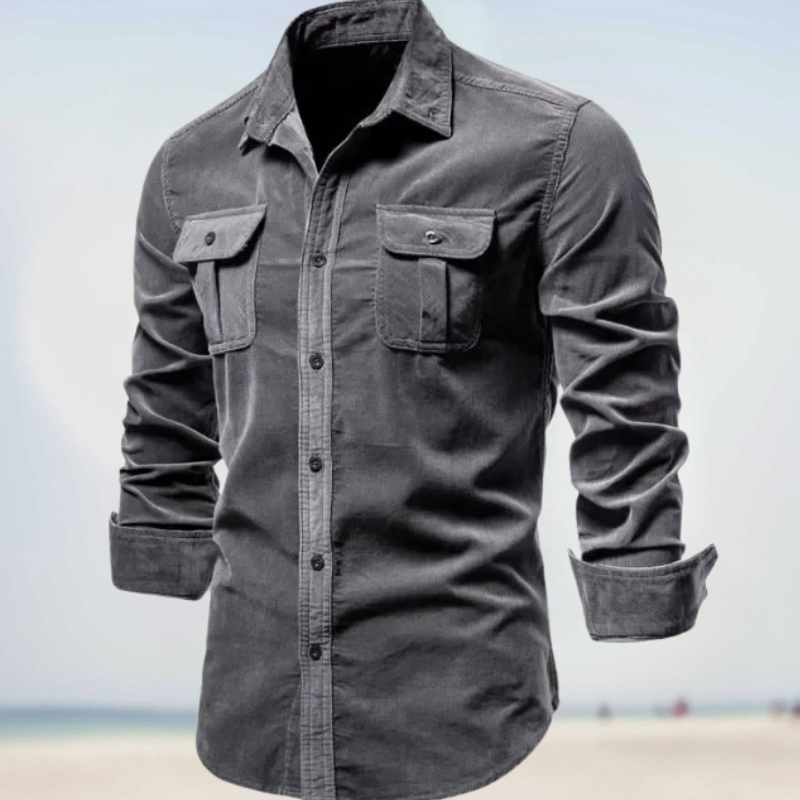 Folko - Corduroy Button Up Utility Overshirt