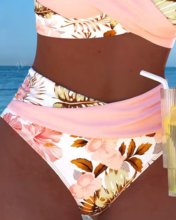 Killiane | Floral Wrap High Waist Bikini Set