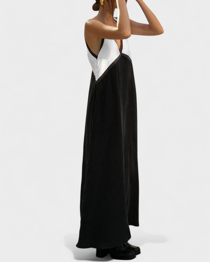 Vida | Sleeveless Colour Block Maxi Dress