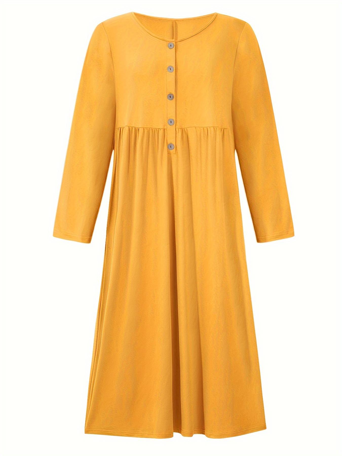 Imethma | Midi Dress Long Sleeve Button Front
