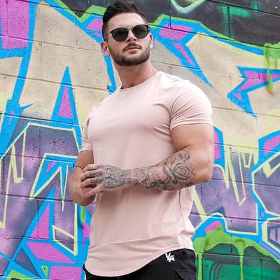 Maxwell - Curved Hem Short Sleeve T Shirt