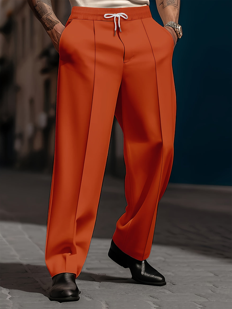 Raimi | Trousers Drawstring Waist Wide Leg Fit
