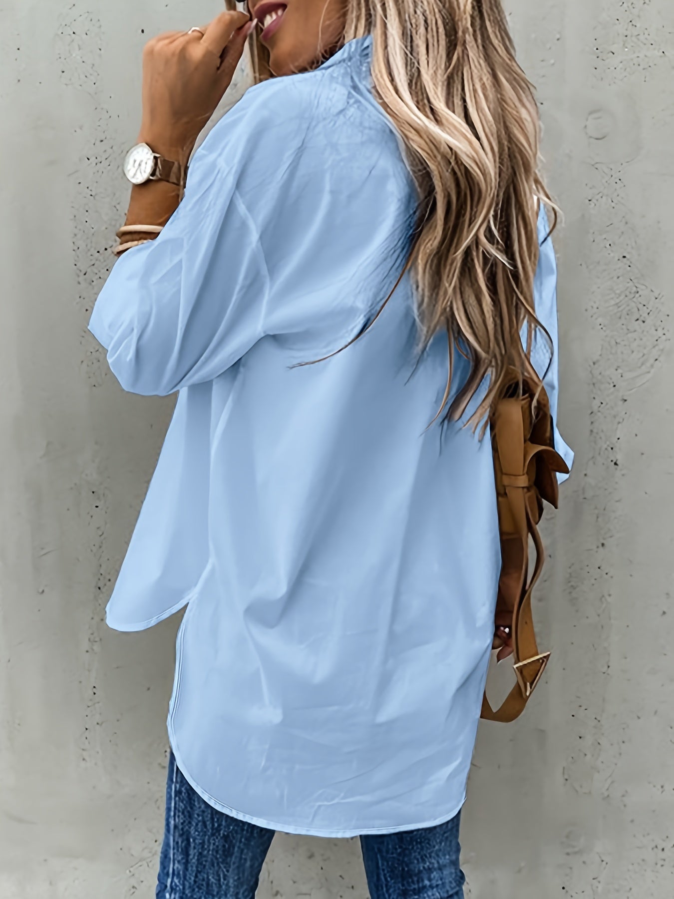 Aziza | Button Front Long Sleeve Shirt