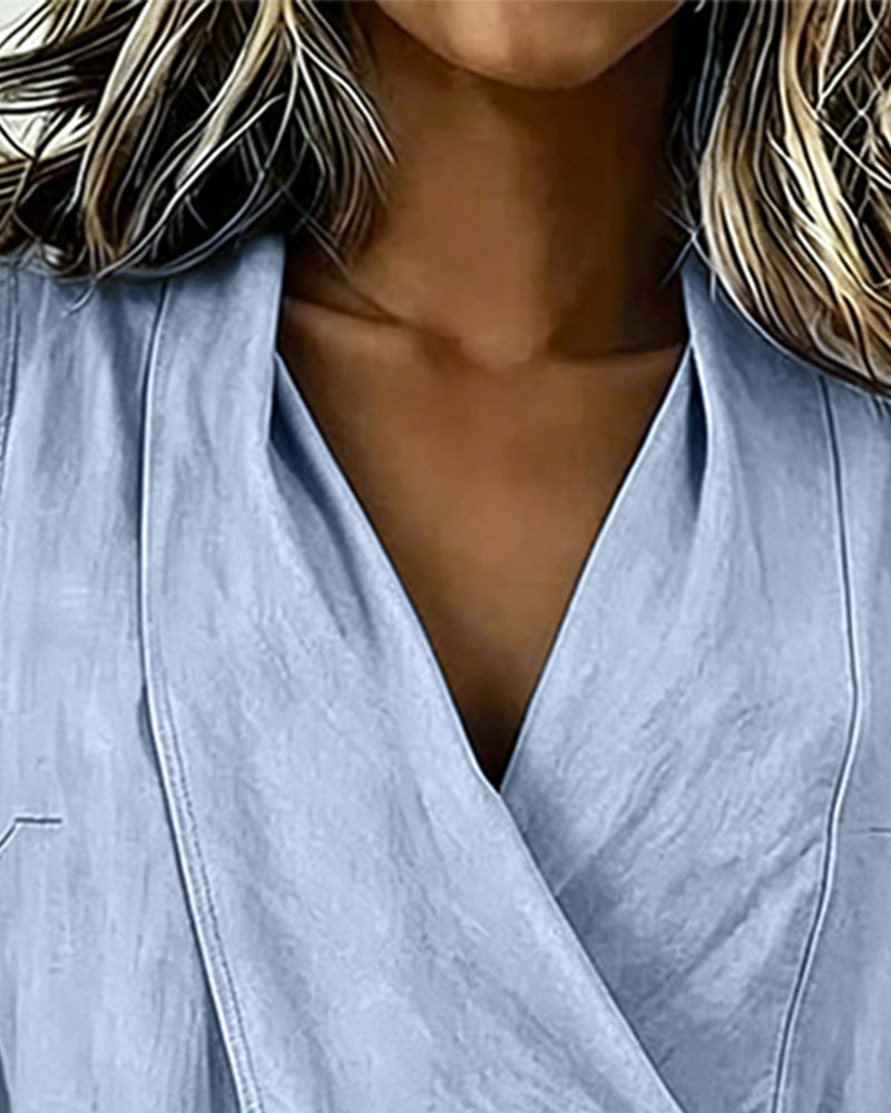 Anily | Sleeveless Wrap Front Tie Tank Top
