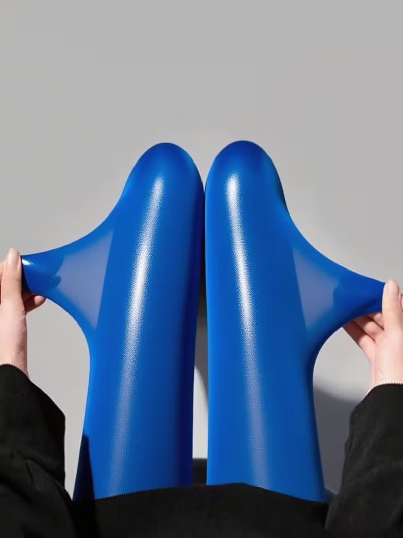 Bekah | Footed Tights with High-Shine Stretch Finish