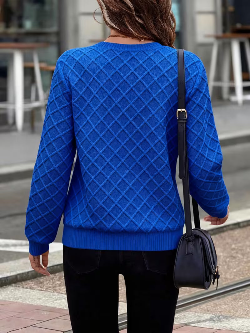 Juliet | Sweatshirt Long Sleeve Textured Quarter Zip Neck