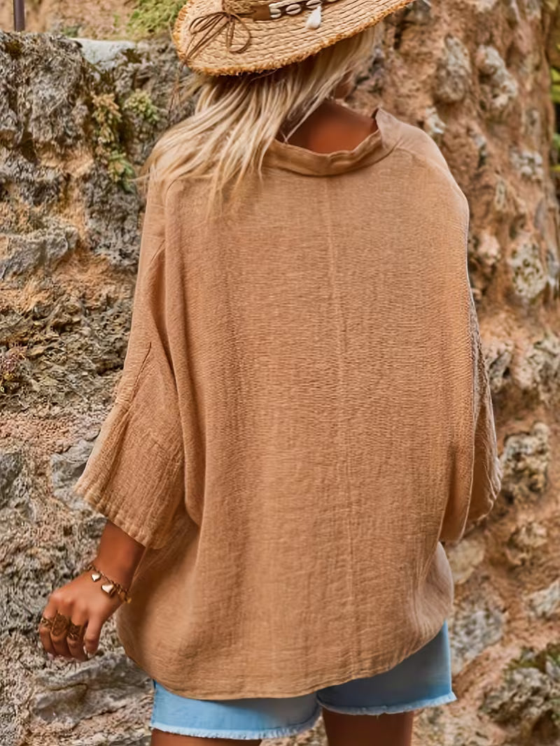 Sienna | V-neck Batwing Sleeve Top in Multiple Colours
