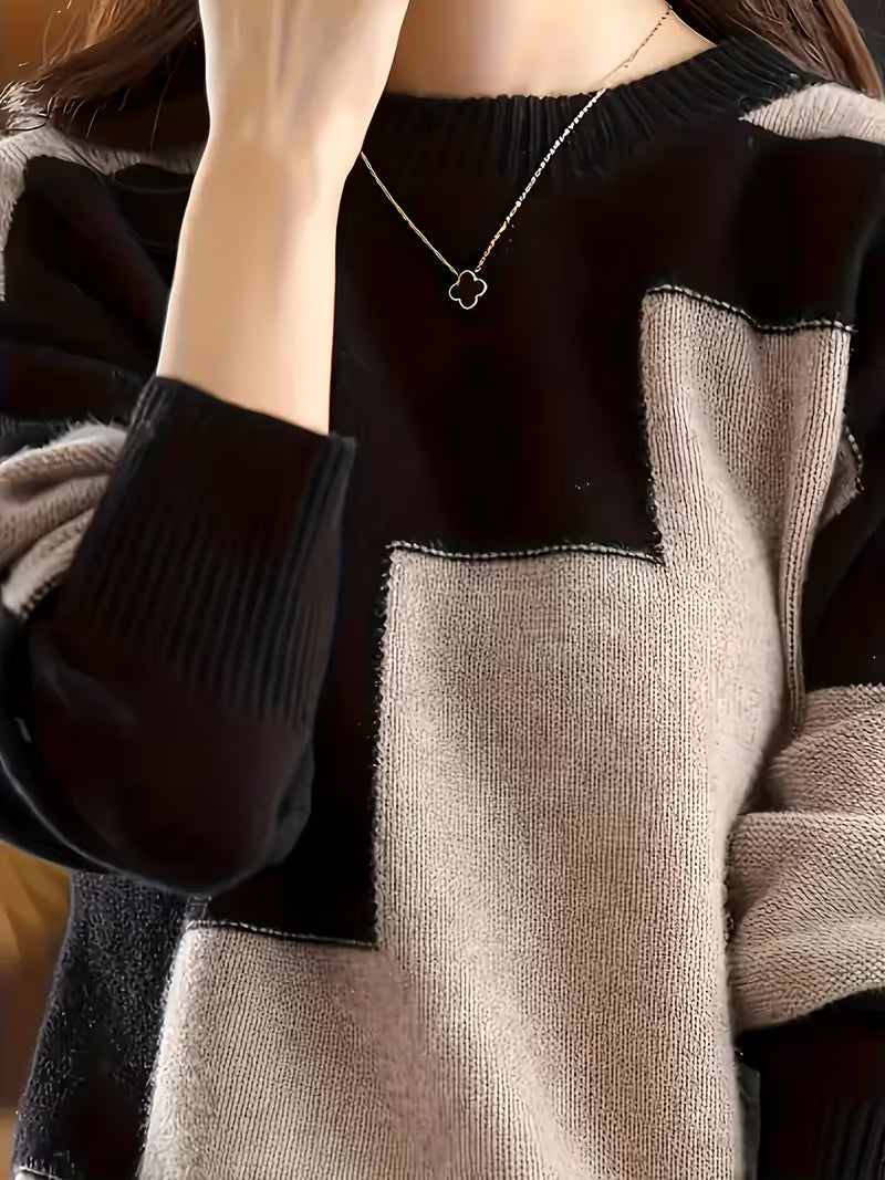 Marvelle | Colour Block Long Sleeve Jumper