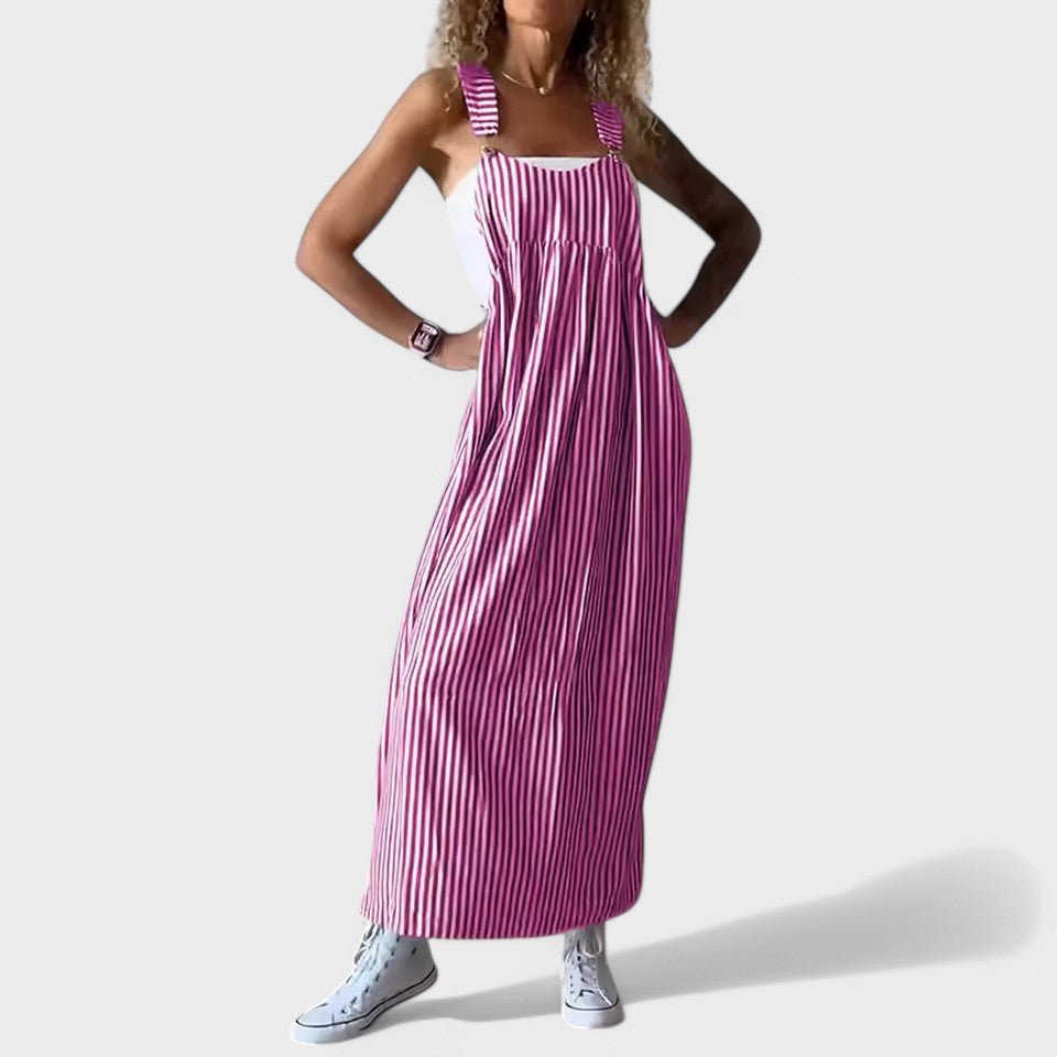 Guzel | Maxi Dress Striped Square Neck Sleeveless