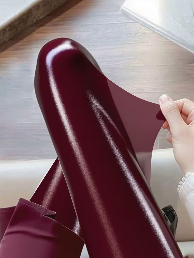 Bekah | Footed Tights with High-Shine Stretch Finish