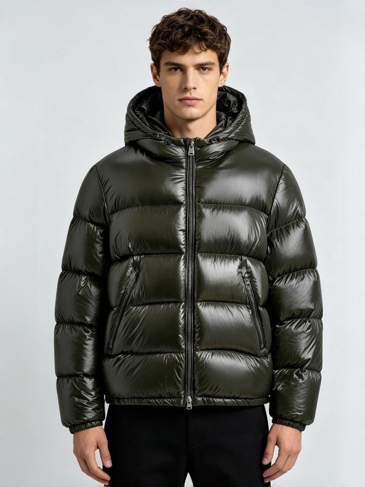Whalen | Hooded Puffer Jacket with Glossy Finish