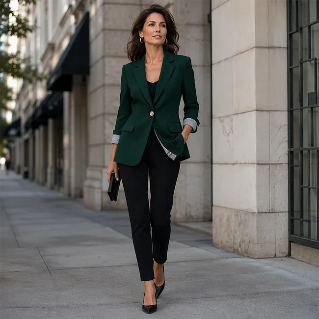 Rigieta | Blazer With Rolled Sleeves and Lapels