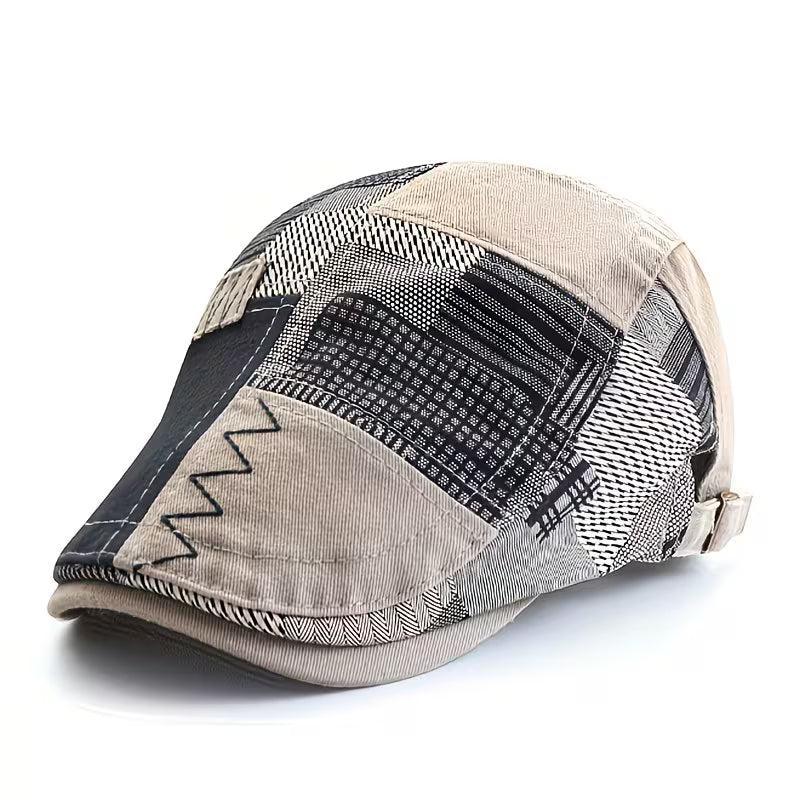 Girma | Patchwork Flat Cap Adjustable Hat