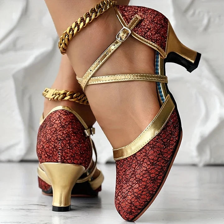 Taleia | Mary Jane Low Heel Strap Shoes