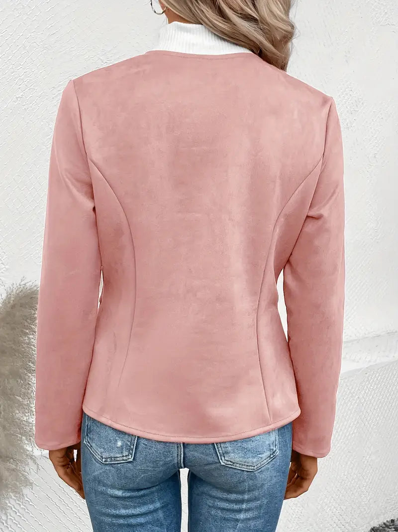 Roksana | Jacket with Round Neck and Zip Closure