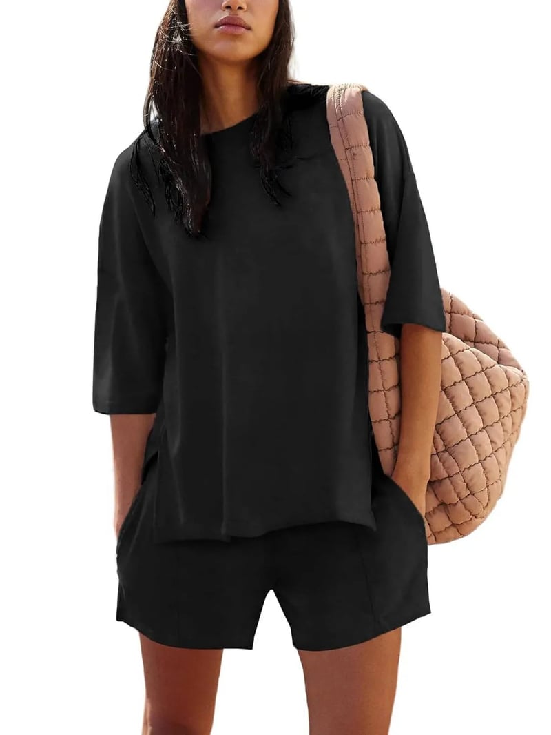 Iselin | Oversized Short Sleeve Top and Shorts Set