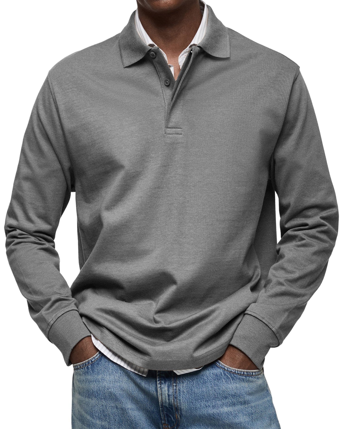 Joseba - Long Sleeve Polo Collar Shirt