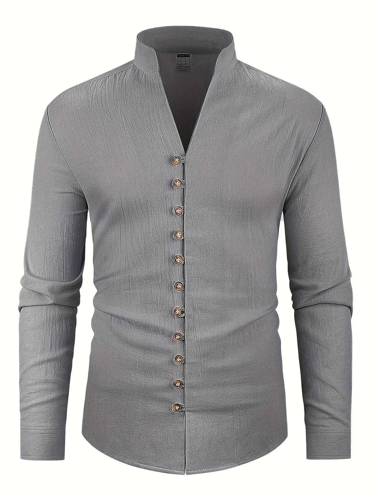 Shayne | Stand Collar Button Front Shirt
