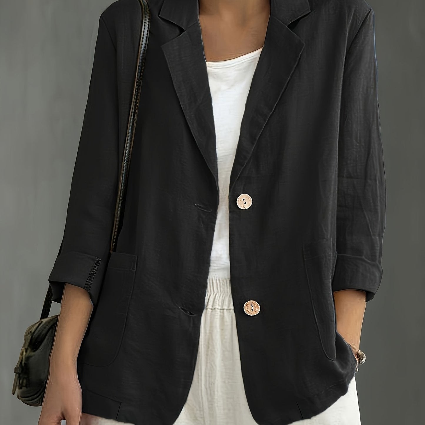 Jayde | Blazer Jacket With Rolled Sleeves