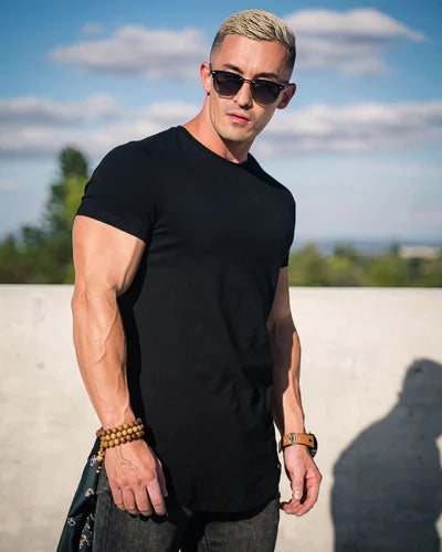 Maxwell - Curved Hem Short Sleeve T Shirt