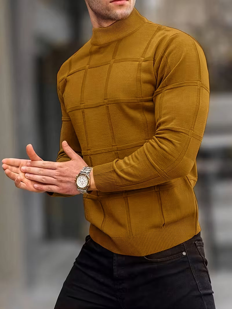 Roaan | Textured High Neck Long Sleeve Sweater