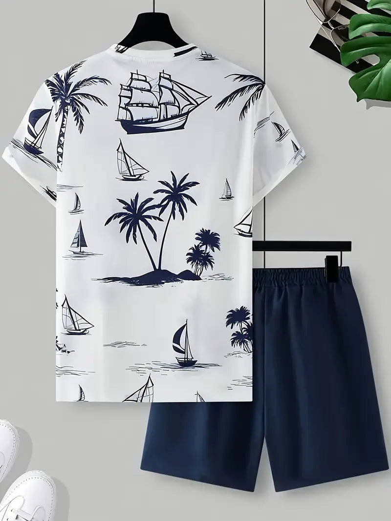 Barea | T Shirt Shorts Set Tropical Print