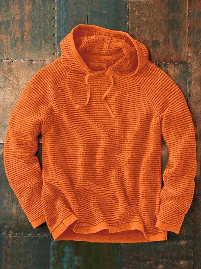 Jacob | Knitted Ribbed Drawstring Hoodie