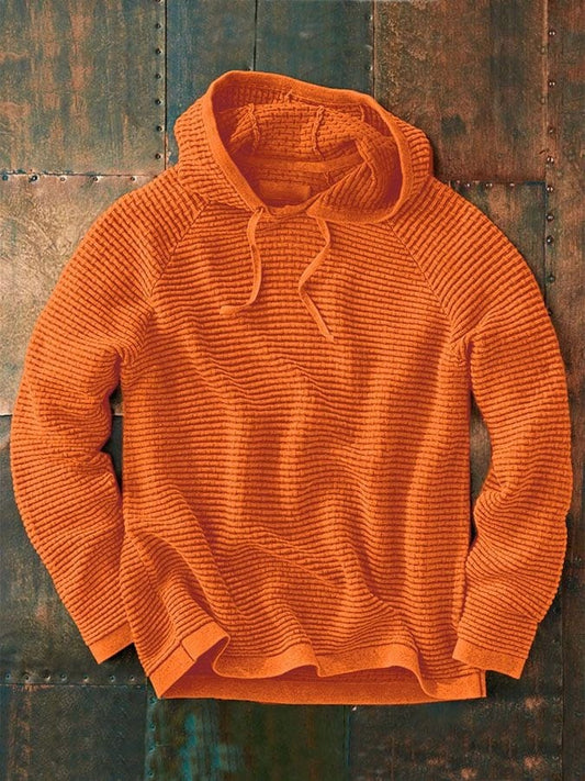 Jacob | Knitted Ribbed Drawstring Hoodie