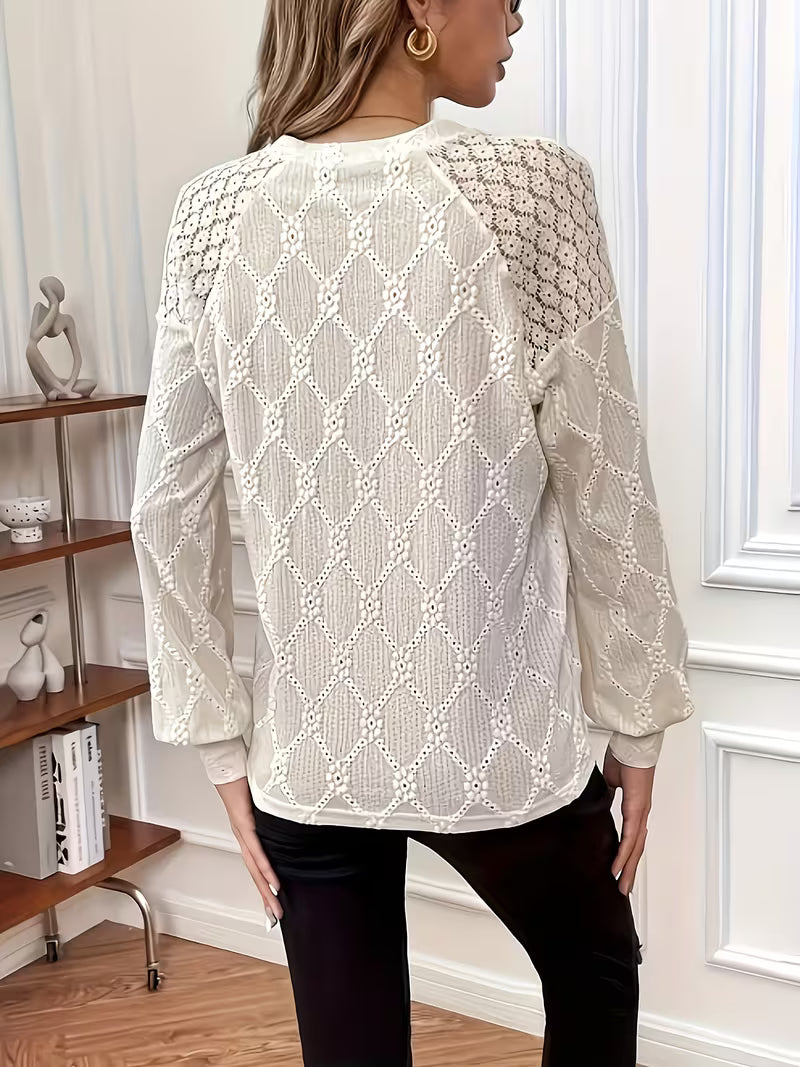 Meena - Cross Border Round Neck Blouse