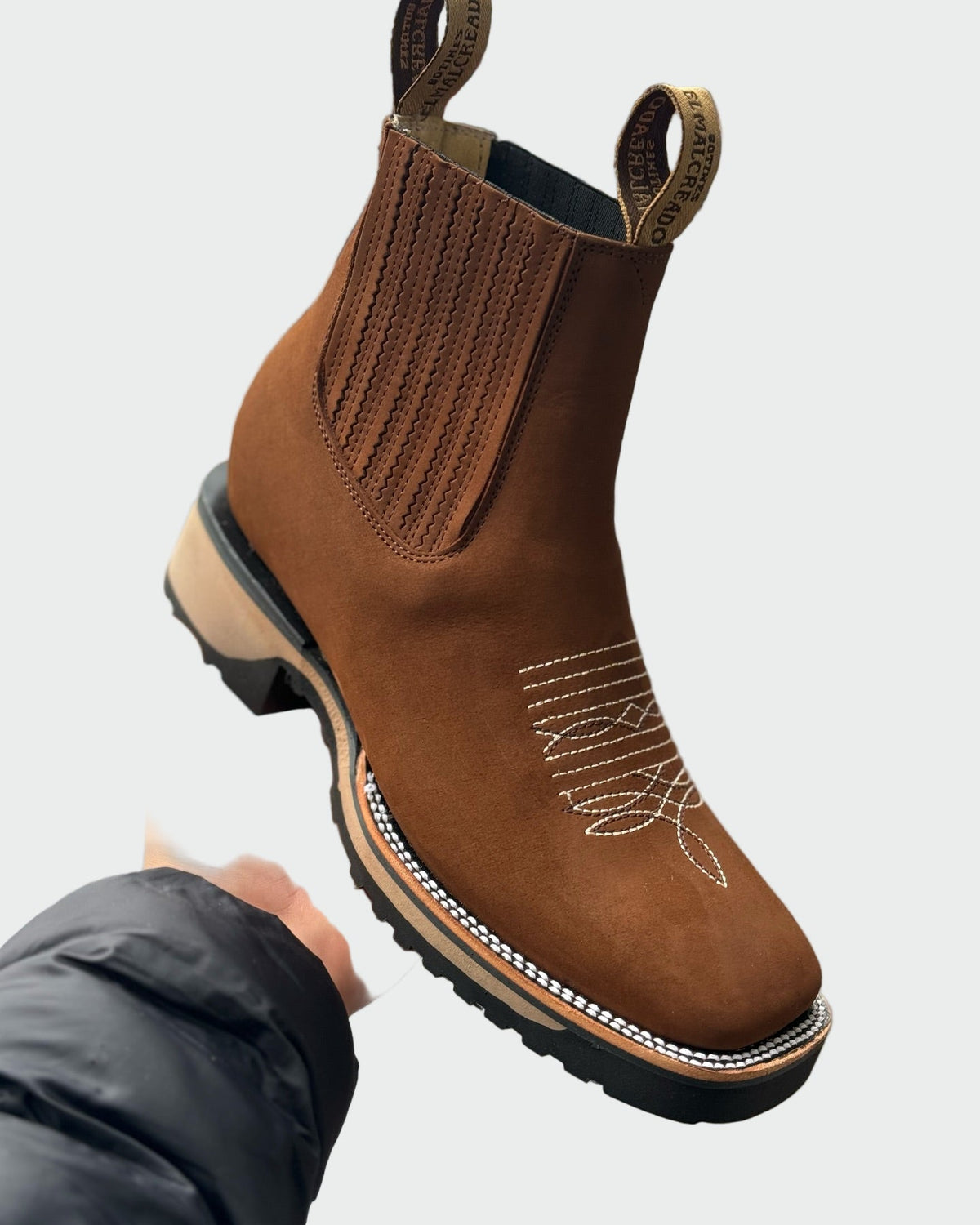Andrea | Chelsea Ankle Boots with Embroidered Detail