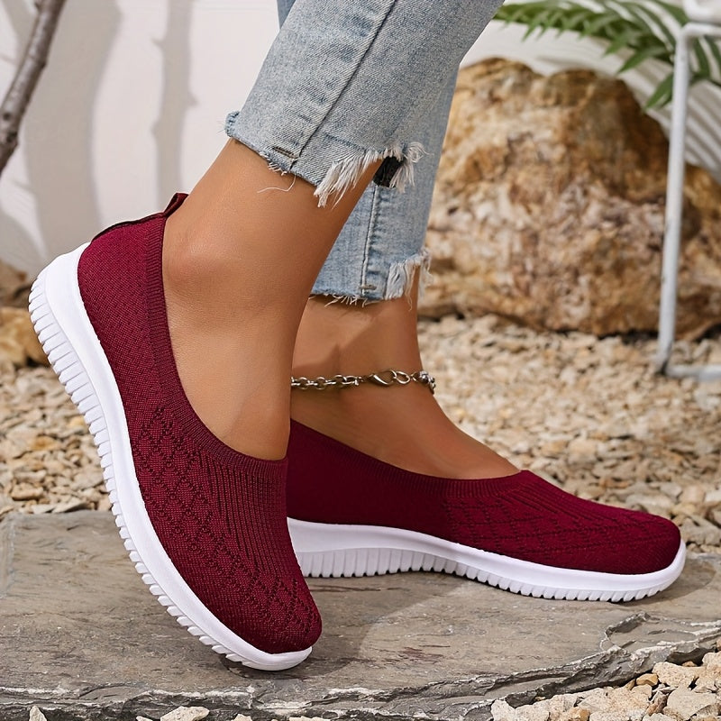 Syffina - Slip On Knitted Walking Shoes