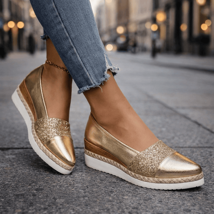 Jahaira | Wedge Espadrille Pointed Toe Slip-On Shoes
