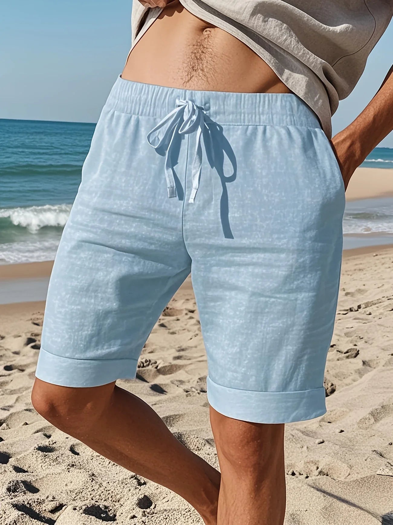 Callan | Drawstring Casual Knee-Length Shorts