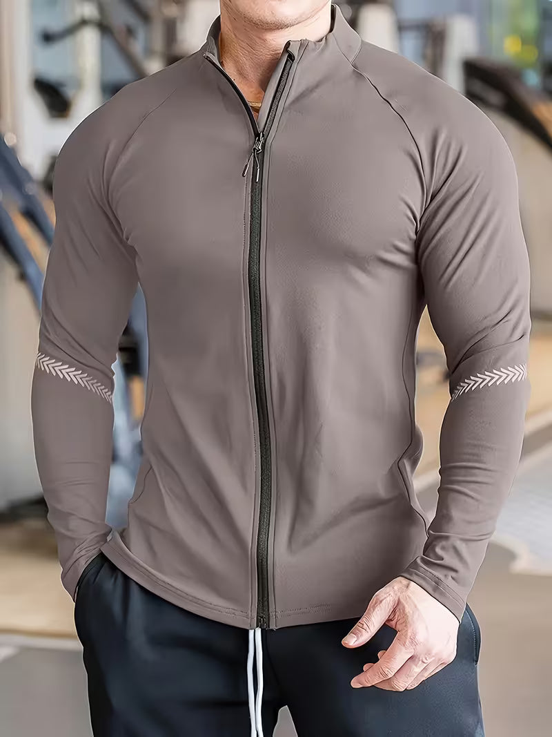 Astralbeam | Long Sleeve Sports Jacket in White