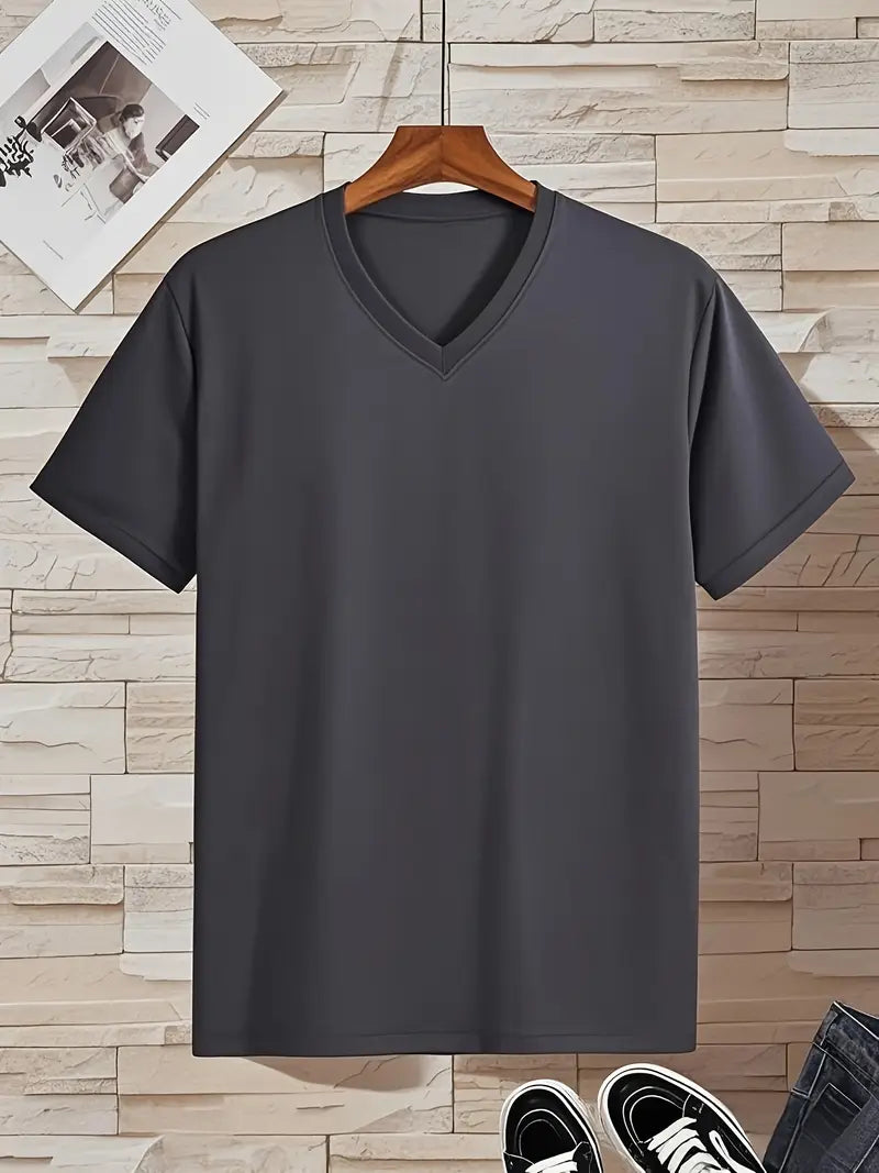 Fraga | V-Neck Slim Fit Mens T-Shirt