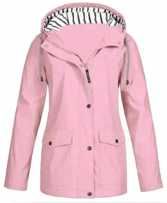 Ilektra | Long Sleeve Hooded Jacket with Pockets