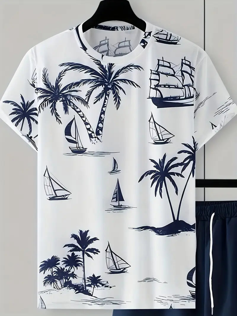 Barea | T Shirt Shorts Set Tropical Print