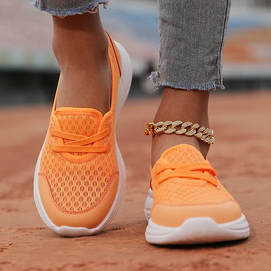 Firsova - Mesh Slip On Trainers Lightweight Sole