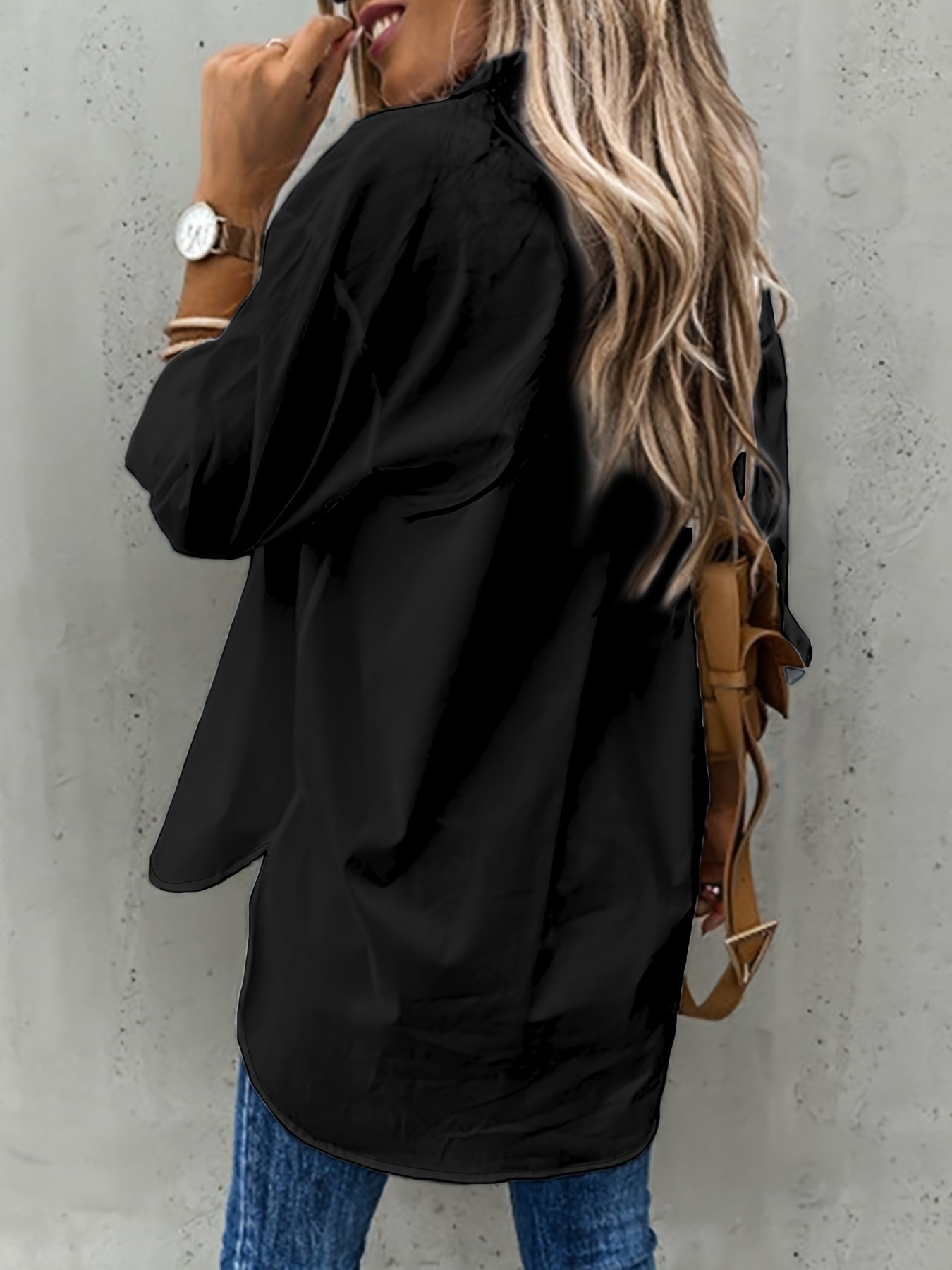 Aziza | Button Front Long Sleeve Shirt