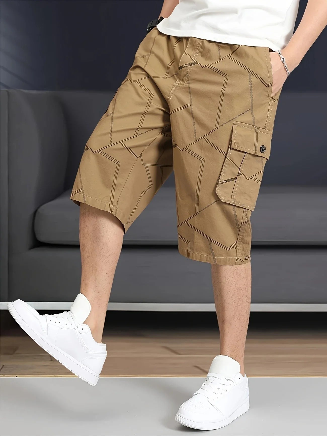 Hazlewood | Mens Long Cargo Shorts