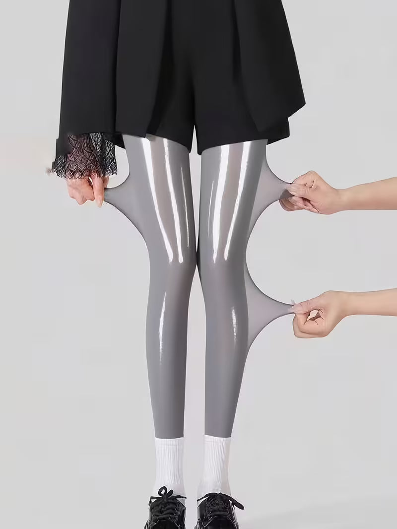 Bekah | Footed Tights with High-Shine Stretch Finish