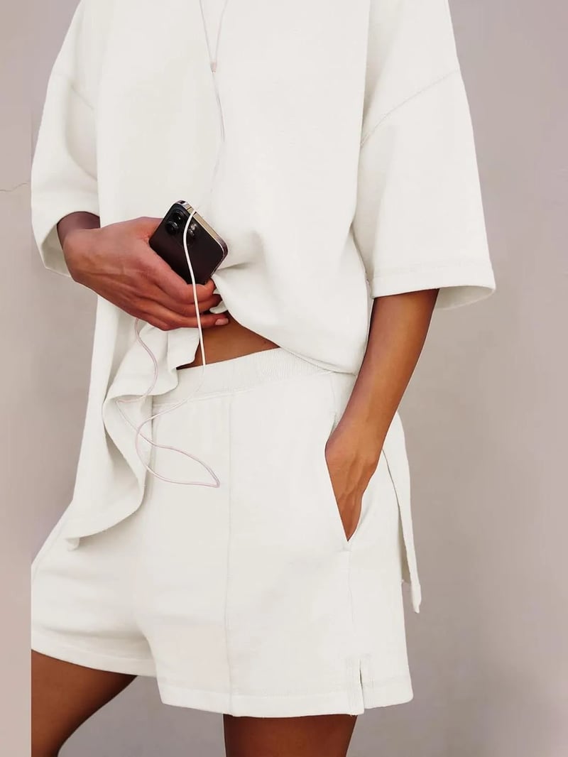 Iselin | Oversized Short Sleeve Top and Shorts Set