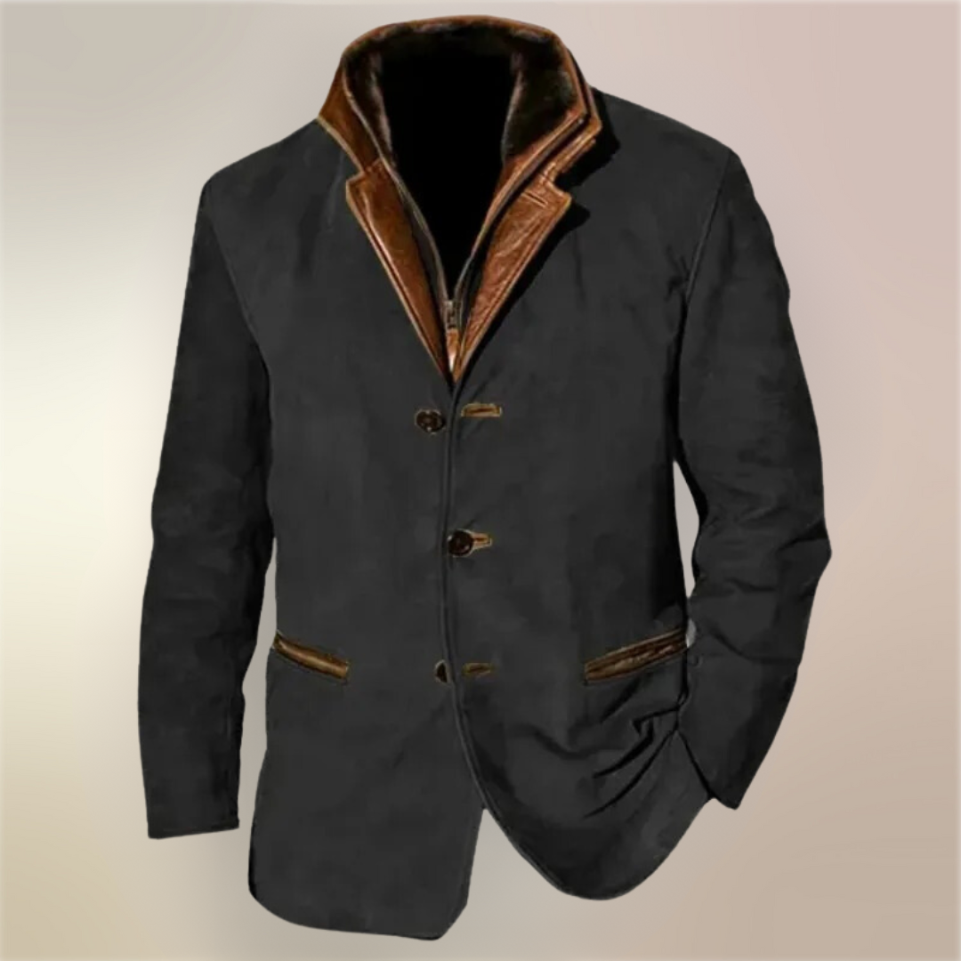 Sylvester | Vintage Button Front Collared Jacket